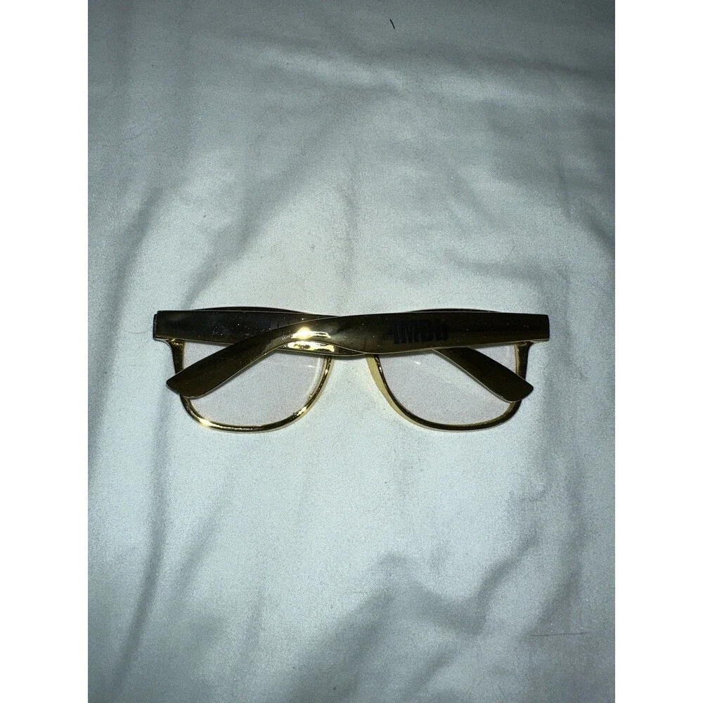 IMDb Exclusive Gold Promo Glasses with Drawstring Pouch – Rare Collectible Swag